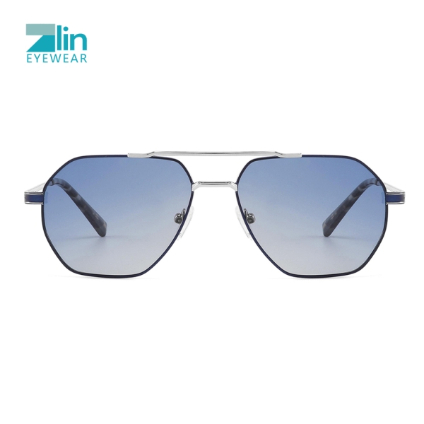 Zlin Eyewear Classic High End Sunglasses Factory Wholesale Customization Metal Sun Glasses Men Driving Metal Sunglasses Outdoor