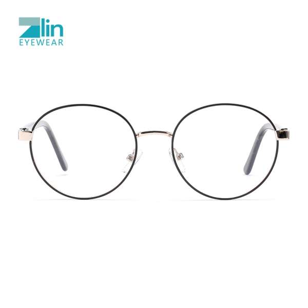 Zlin Eyewear Factory Wholesale Hot Promotion Round Metal Frames Glasses Optical Eyeglasses for Unisex
